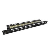 Solarix Patch panel Solarix 24 x RJ45 CAT6 UTP s vyvazovací lištou 1U