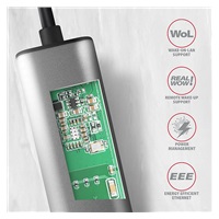 AXAGON ADE-25R USB-A 3.2 Gen 1 - 2.5 Gigabit Ethernet síťová karta, Realtek 8156, auto install, šedá