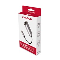 AXAGON ADE-25RC USB-C 3.2 Gen 1 - 2.5 Gigabit Ethernet síťová karta, Realtek 8156, auto install, šedá