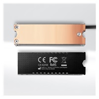 AXAGON CLR-M2FAN, měděný chladič s ventilátorem pro jedno i oboustranný M.2 SSD disk, výška 13 mm