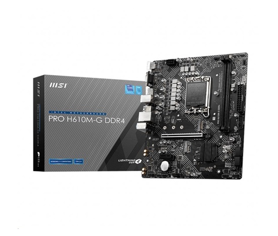 BAZAR - MSI MB Sc LGA1700 PRO H610M-G DDR4, Intel H610, 2xDDR4, 1xDP, 1xHDMI, 1xVGA, mATX - Po opravě (Bez příšlušenství