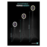 CONNECT IT Selfie12Ring kruhové 12" LED světlo + stativ 2,1 m