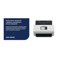 BROTHER skener ADS-4500W DUALSKEN A4 35ppm/70dual 600x600 60ADF USB LAN WIFI - display 7.1cm