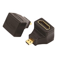 PremiumCord adaptér Micro HDMI Male na HDMI Female zahnutý do pravého úhlu 90°