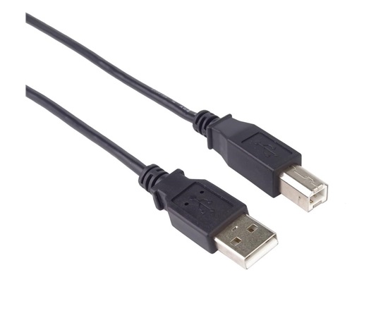 PremiumCord kabel USB 2.0, A-B, 0.5m, černá