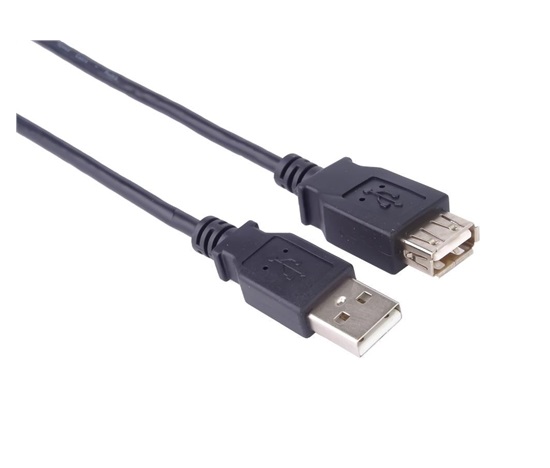 PremiumCord kabel prodlužovací USB 2.0, A-A, 0,5m, černá