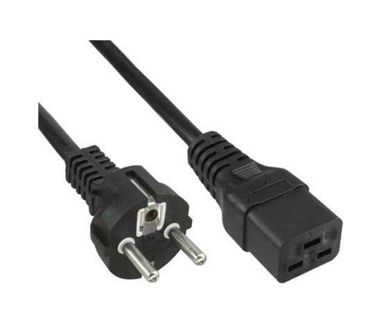 PremiumCord kabel síťový k počítači 230V 16A 1,5m  IEC 320 C19 konektor