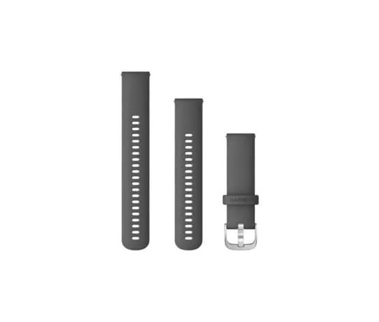 Garmin řemínek Quick Release (22 mm), matně šedý, stříbrná přezka