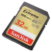 SanDisk SDHC karta 32GB Extreme (100 MB/s Class 10, UHS-I U3 V30)