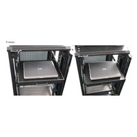 XtendLan 19" výsuvná police s perforací 1U/350mm, nosnost 45kg, černá