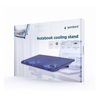 GEMBIRD Podstavec pod notebook NBS-2F15-05, pro notebooky do 15,6", LED, černý