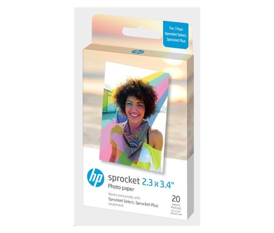 HP Zink Paper Sprocket Select 20 Pack 2,3x3,4"