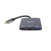 PremiumCord adaptér USB-C na HDMI, USB3.0,  PD, rozlišení 4K a FULL HD 1080p