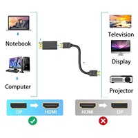 PremiumCord adaptér DisplayPort - HDMI, 4K@30Hz Male/Female, pozlacené konektory