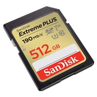 SanDisk SDXC karta 512GB Extreme PLUS (R 190 MB/s  W130 MB/s Class 10, UHS-I U3 V30)