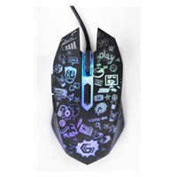 GEMBIRD myš MUS-6B-GRAFIX-01, černá s grafickým potiskem, USB
