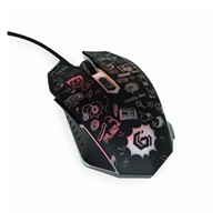 GEMBIRD myš MUS-6B-GRAFIX-01, černá s grafickým potiskem, USB