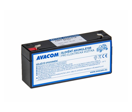 AVACOM náhradní baterie (olověný akumulátor) 6V 3Ah do vozítka Peg Pérego F1