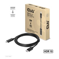 Club3D kabel DP 1.4 na HDMI, 4K120Hz nebo 8K60Hz HDR10, M/M, 3m