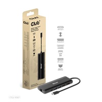 Club3D Dokovací stanice USB-C, 8-in-1 MST Dual (1x HDMI/1x DP) 4K60Hz, Display Travel Dock