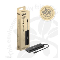 Club3D Dokovací stanice USB-C, 8-in-1 MST Dual (1x HDMI/1x DP) 4K60Hz, Display Travel Dock