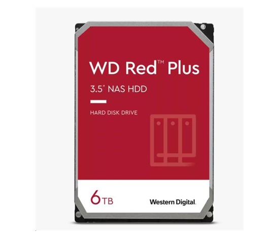 BAZAR - WD RED PLUS NAS WD60EFZX 6TB SATAIII/600 128MB cache 185 MB/s CMR