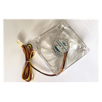 EUROCASE ventilátor 80mm, 12V/0,15A, prosvětlený RGB (3-pin)