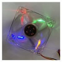 EUROCASE ventilátor 80mm, 12V/0,15A, prosvětlený RGB (3-pin)