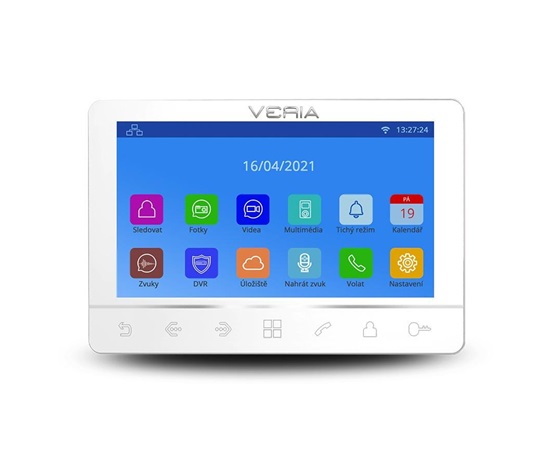 VERIA 8276B série 2-WIRE bílý LCD monitor videotelefonu