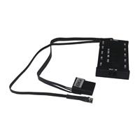 EUROCASE ventilátor RGB 120mm (Turbine blade, FullControl Led), set 5ks + controller