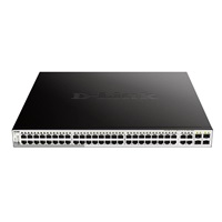 D-Link DGS-1210-52MP 52-Port Gigabit Smart+ PoE Switch, 48x GbE PoE+, 4x RJ45/SFP, PoE 370W