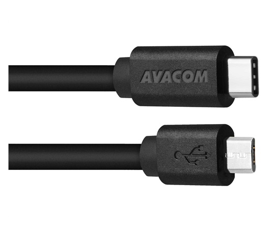 AVACOM datový a nabíjecí kabel USB Type-C - Micro USB, 100cm, černá