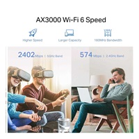 TP-Link RE705X OneMesh/EasyMesh WiFi6 Extender/Repeater (AX3000,2,4GHz/5GHz,1xGbELAN)