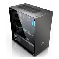 EVOLVEO M4, case mATX, 1x120mm PWM ventilátor, průhledná bočnice, černá