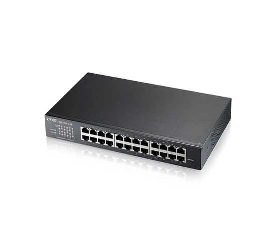 Zyxel GS1915-24E, 24-port GbE Smart hybrid mode Switch, standalone or NebulaFlex Cloud, rackmount, fanless