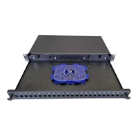 Optická vana výsuvná 1U, 24x SC simplex (24x LC duplex, 24x E2000) s kazetou OPTRONIC pro 24 svárů
