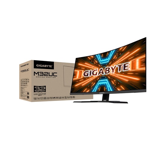 GIGABYTE LCD - 31,5" Gaming monitor M32UC UHD, 3840x2160, 144Hz, 3000:1, 350cd/m2, 1ms, 2xHDMI 2.1, 1xDP, 1xUSB-C, SS VA