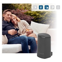 Homematic IP senzor teploty a vlhkosti, venkovní, bezdrátový, IP44, snadná montáž, akumulátorové, antracit