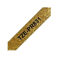 BROTHER TZe-PR831- kazeta TZ šířky 12mm, laminovaná TZe-PR831 PREMIUM GOLD / zlatá páska / černá písmo