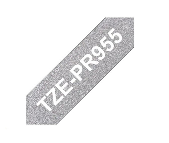 BROTHER TZe-PR955- kazeta TZ šířky 24mm, laminovaná TZe-PR955 PREMIUM SILVER / stříbrná páska / bílé písmo