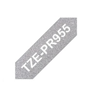 BROTHER TZe-PR955- kazeta TZ šířky 24mm, laminovaná TZe-PR955 PREMIUM SILVER / stříbrná páska / bílé písmo