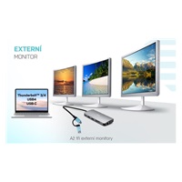i-tec USB 3.0 USB-C/Thunderbolt 3x Display Metal Nano Dock with LAN, PD 100 W