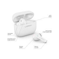 LAMAX Clips1 špuntová sluchátka - bílé