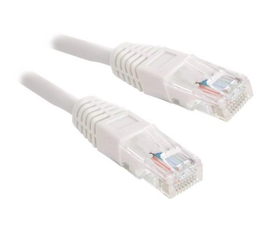 XtendLan patch kabel Cat5E, UTP - 0,25m, bílý  (prodej po 10 ks)