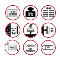 Reflecta PLEXO XL 80-6040T nástěnný TV držák