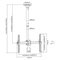 Reflecta PALLAS 70-6040T stropní TV držák