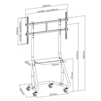 Reflecta TV STAND 105P Shelf televizní stolek