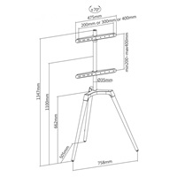 Reflecta TV STAND Elegant 65W televizní stolek