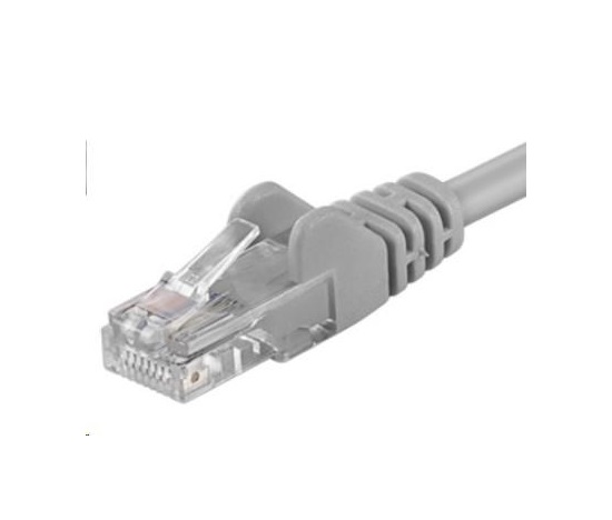 PremiumCord Patch kabel UTP RJ45-RJ45 CAT6 15m šedá