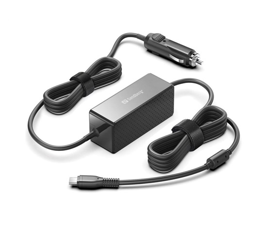 Sandberg nabíječka do auta USB-C, PD 100 W, 12-24 V, černá